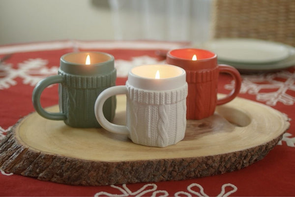 Coffee & Cream Sweater Mug Candle